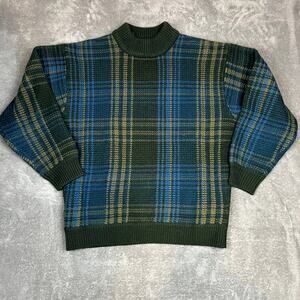 VTG Timberland Weathergear Sweater 100% Wool Mens XL Green Pullover Grandfather